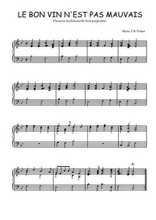 Téléchargez l'arrangement pour piano de la partition de Traditionnel-Le-bon-vin-n-est-pas-mauvais en PDF